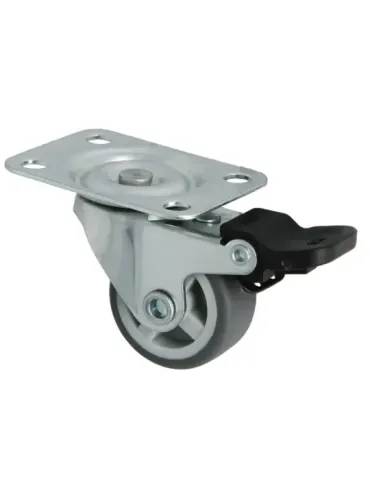 Rueda con pletina y freno Mod. 1309