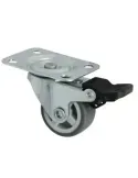 Rueda con pletina y freno Mod. 1309