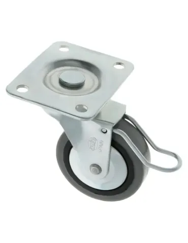 Rueda con pletina y freno Mod. 2503
