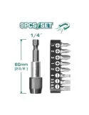 Set 9 puntas 1/4'' con portapuntas TACSD3091