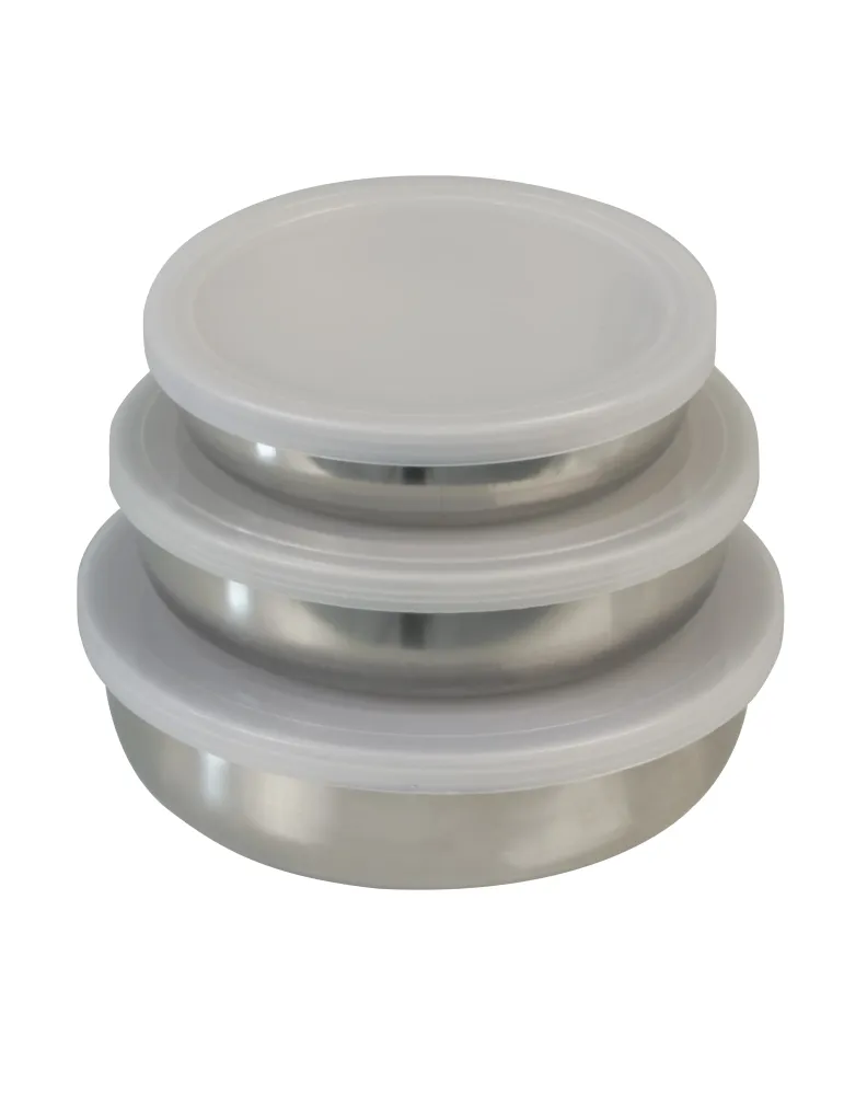 Set de 3 boles de acero inoxidable - Ø12, 14, 16 cm - Acero inoxidable - Inoxidable