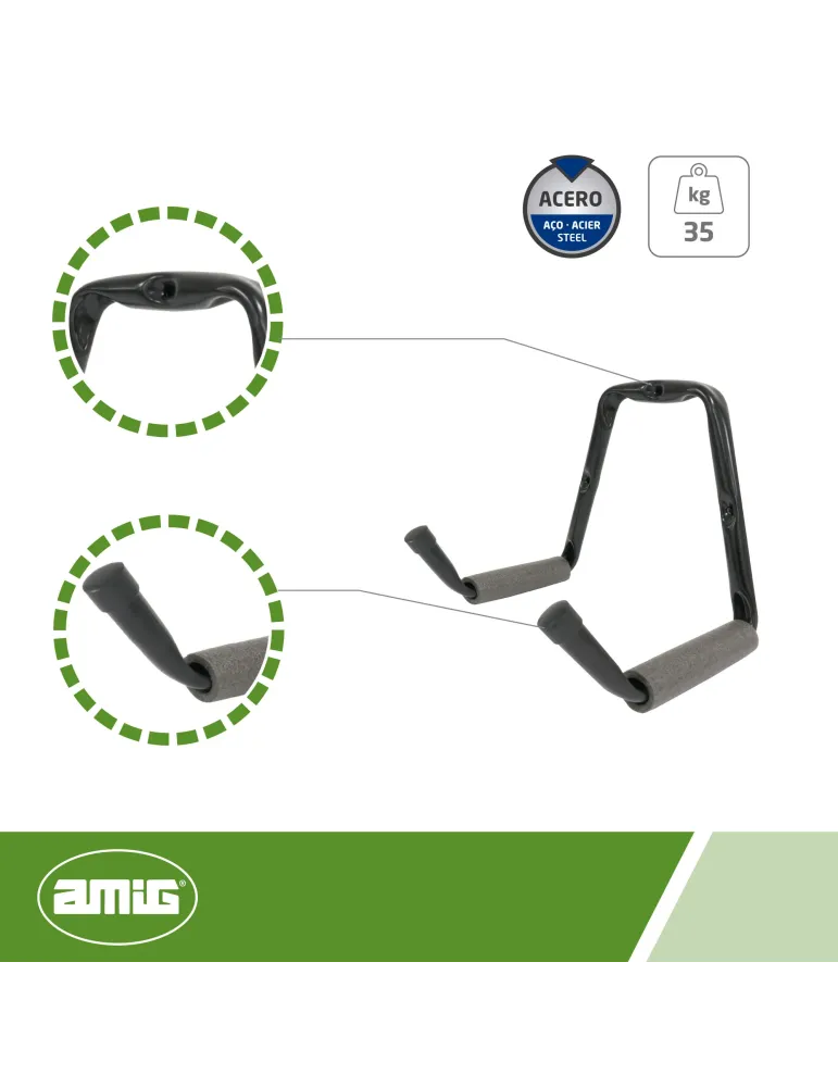 Soporte multiuso 776 - 300 x 220 x 250 mm - Acero - Negro