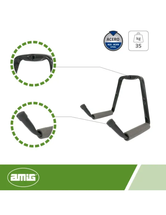 Soporte multiuso 776 - 300 x 220 x 250 mm - Acero - Negro