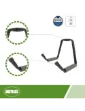 Soporte multiuso 776 - 300 x 220 x 250 mm - Acero - Negro