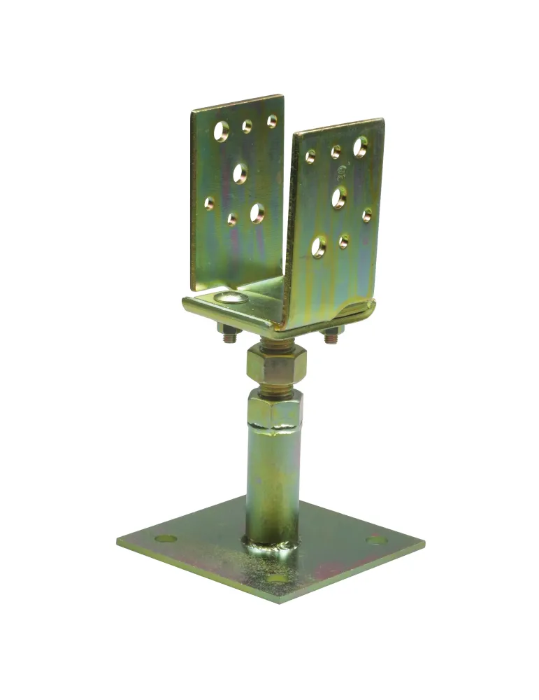 Soporte regulable para poste 357 - 70 x 116 mm - Acero - Bicromatado