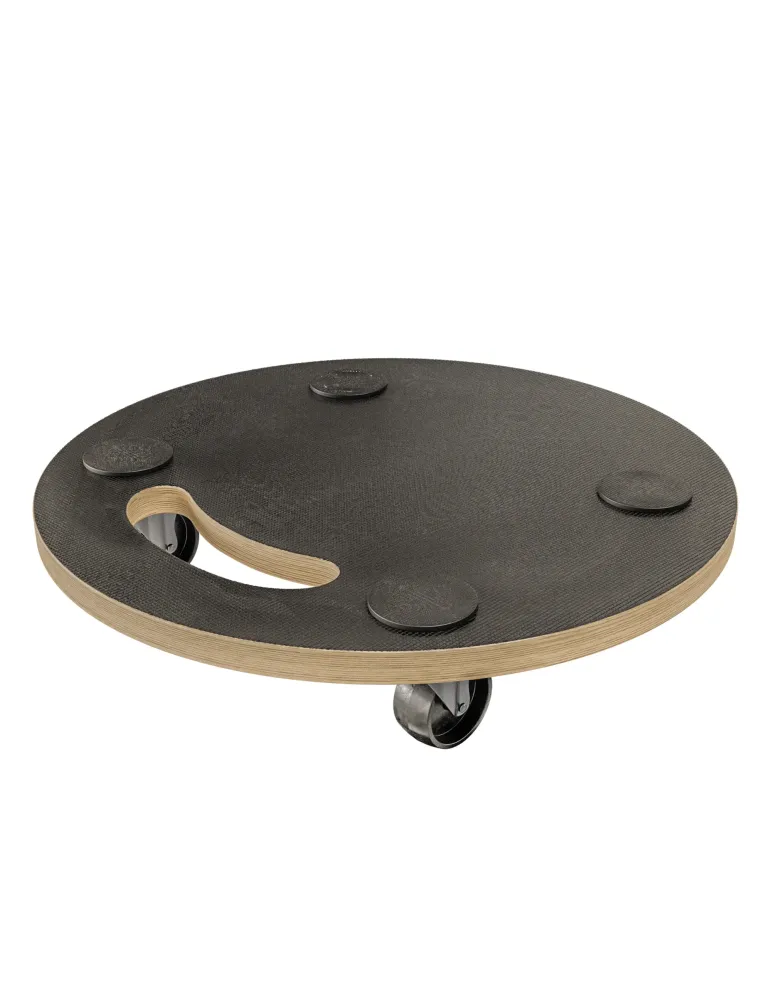 Soporte rodante 2610 - Ø30 cm - Madera contrachapada - Negro