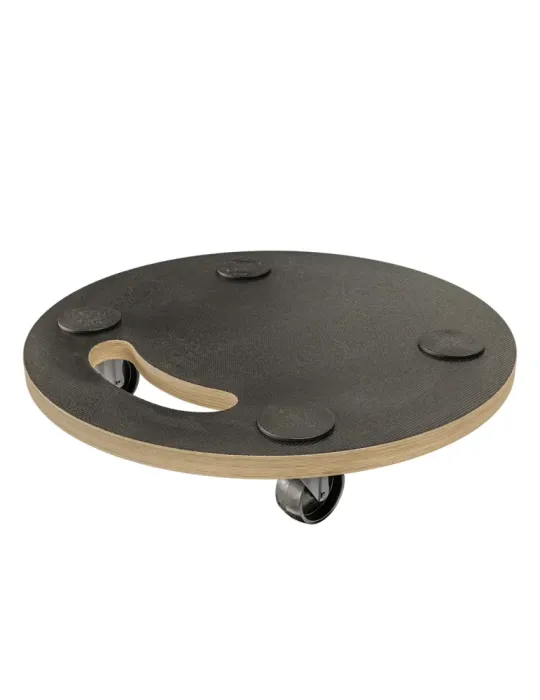 Soporte rodante 2610 - Ø30 cm - Madera contrachapada - Negro