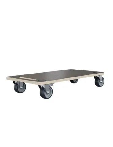 Soporte rodante 2625 - 60 x 34 cm - Madera laminada - Negro