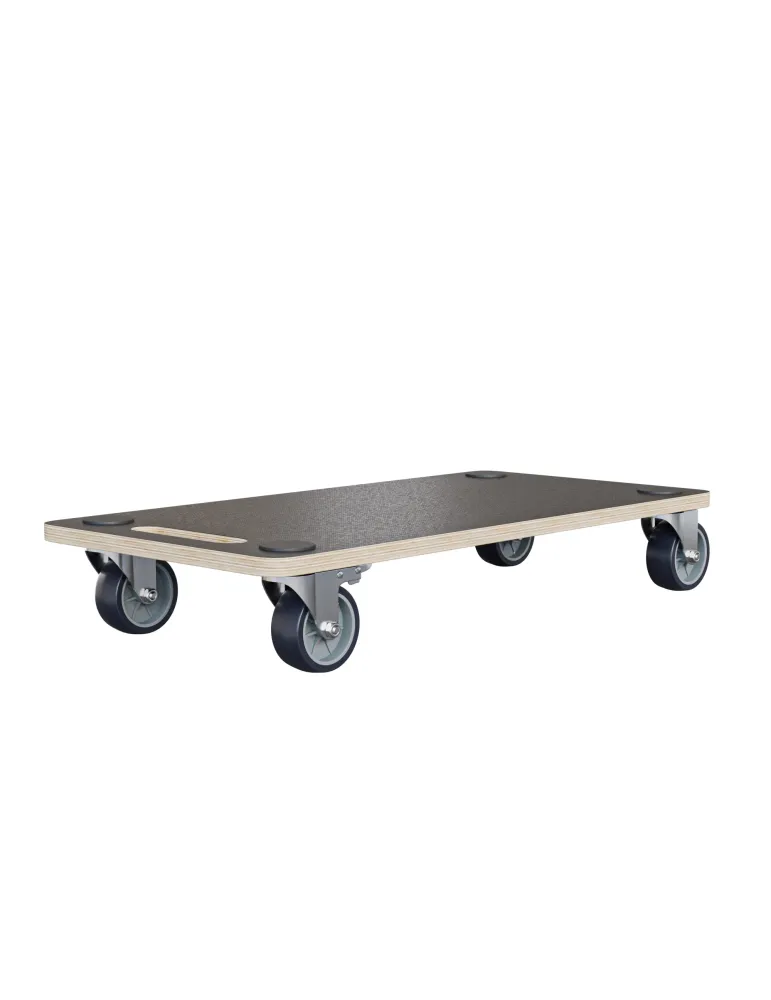 Soporte rodante 2625 - 60 x 34 cm - Madera laminada - Negro