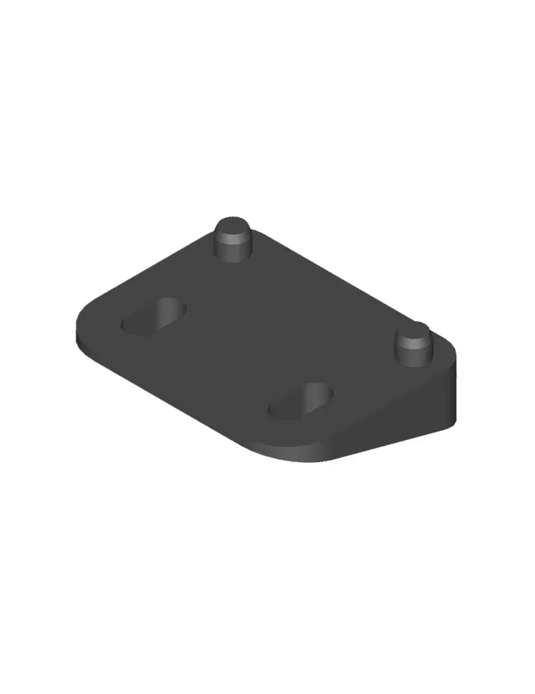 Suplemento inclinado 3043 - 12 x 33 x 10 mm - Nylon - Negro