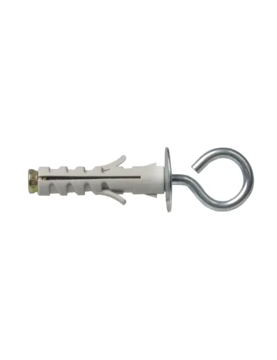 Taco con hembrilla cerrada - M4 - Acero / Nylon - Gris