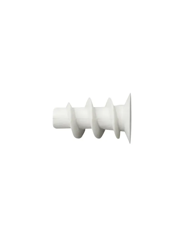 Taco pladur de plástico - 40 x 15 mm - Polietileno - Blanco
