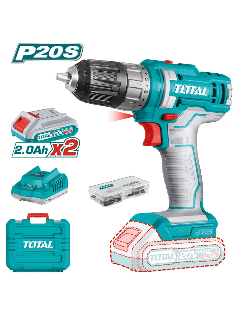 Taladro atornillador a batería TDLI200528E - 20 V