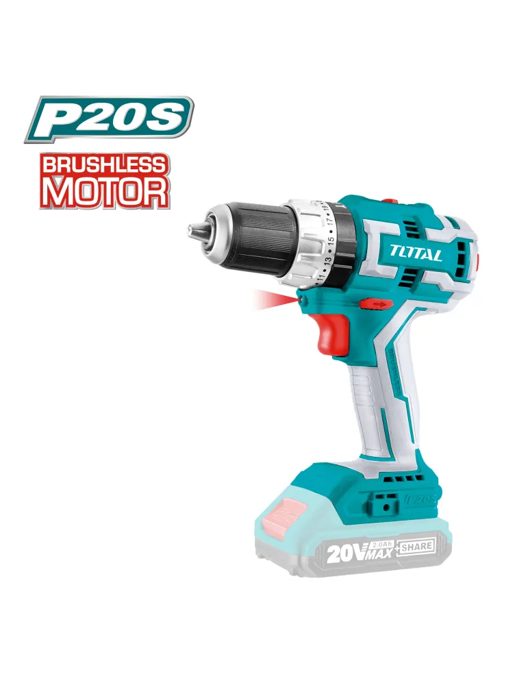 Taladro percutor brushless a batería TIDLI206081 - 20 V