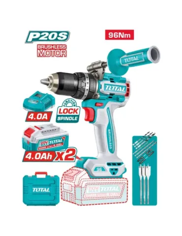 Taladro percutor brushless a batería TIDLI209686E - 20 V