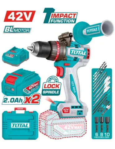 Taladro percutor brushless a batería TIDLI429982E - 42 V