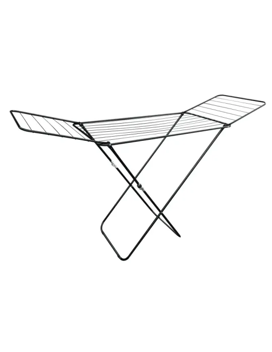 Tendedero alas plegables AERIA-S18M - 180 x 55 x 95 cm - Acero - Negro