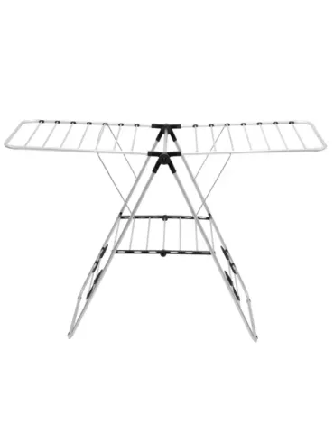 Tendedero alas plegables AERIA-U15M - 145 x 60 x 95 cm - Aluminio / Acero - Esmaltado plata/Negro