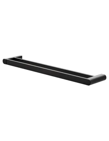 Toallero doble barra OMA-1 - 640 mm - Zamak - Negro mate