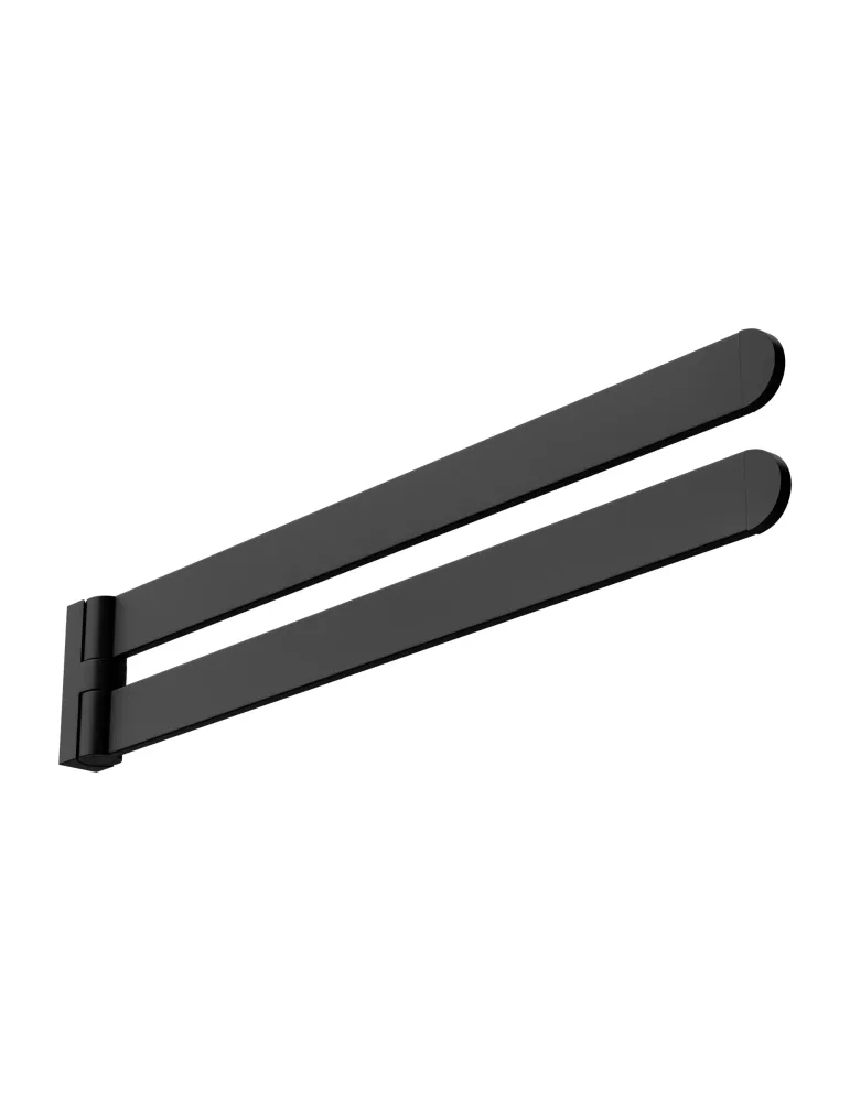 Toallero doble móvil OMA-3 - 434 mm - Zamak - Negro mate