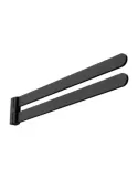 Toallero doble móvil OMA-3 - 434 mm - Zamak - Negro mate