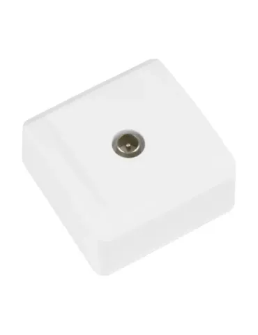 Toma TV de sobreponer 386 - 65 x 65 mm - Policarbonato - Blanco