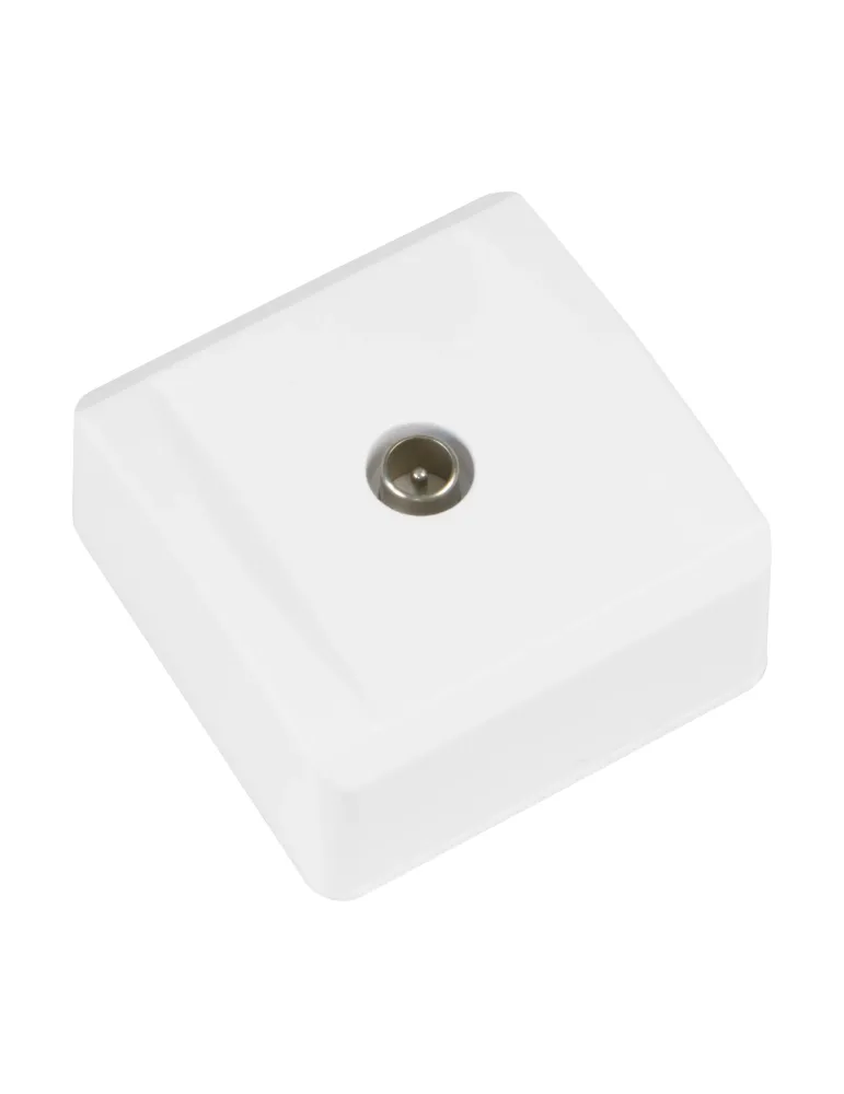 Toma TV de sobreponer 386 - 65 x 65 mm - Policarbonato - Blanco