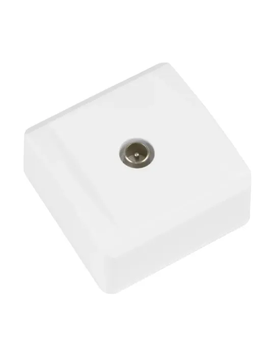 Toma TV de sobreponer 386 - 65 x 65 mm - Policarbonato - Blanco