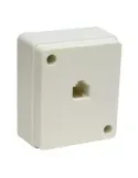 Toma telefónica de sobreponer 3861 - 66 x 55 mm - Polipropileno - Blanco