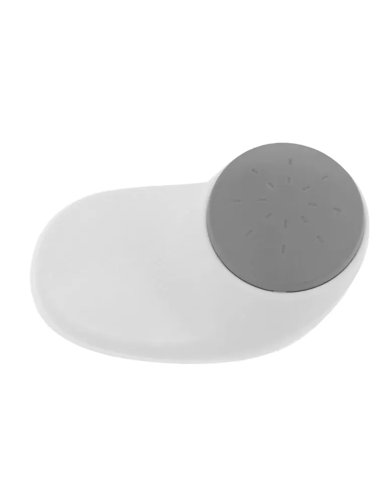 Tope de puerta CS516 - 82 x 50 x 50 mm - ABS / goma - Blanco/Gris