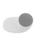 Tope de puerta CS516 - 82 x 50 x 50 mm - ABS / goma - Blanco/Gris