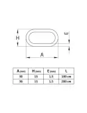 Tubo ovalado hierro L.F. - 30 x 15 mm - Hierro - Lacado