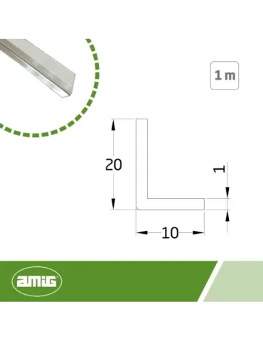 Ángulo lados desiguales acero inox 18/8