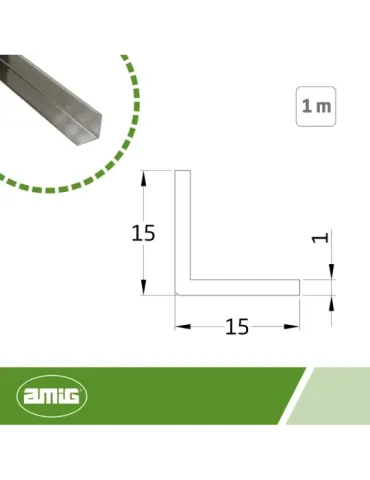 Ángulo lados iguales acero inox 18/8
