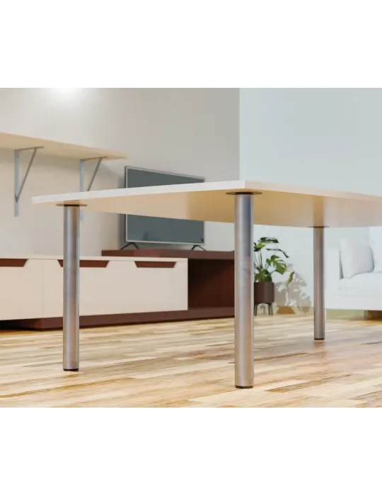 Pata de mesa 16 - Ø60 x 700/1000 mm - Acero - Cromado mate