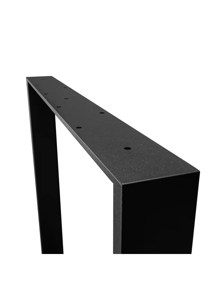 Pata de mesa 2400 - 712 x 780 x 80 mm - Acero - Negro mate