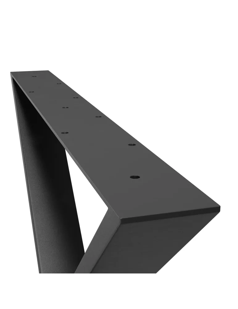 Pata de mesa 2405 - 712 x 780 x 80 mm - Acero - Negro mate