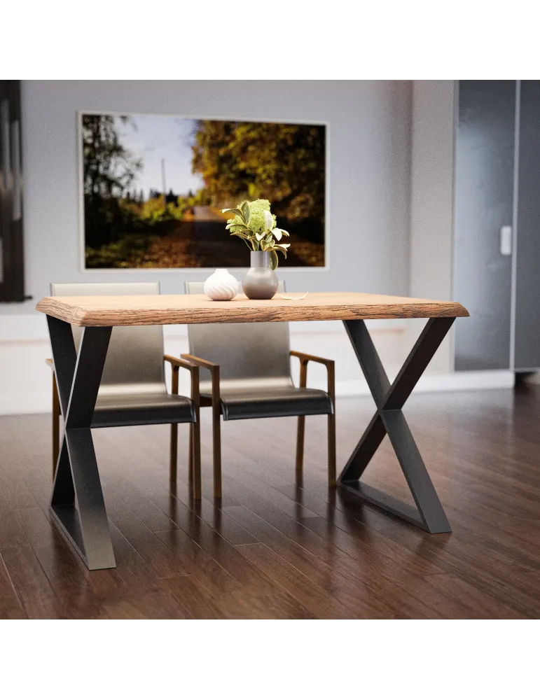 Pata de mesa 2405 - 712 x 780 x 80 mm - Acero - Negro mate