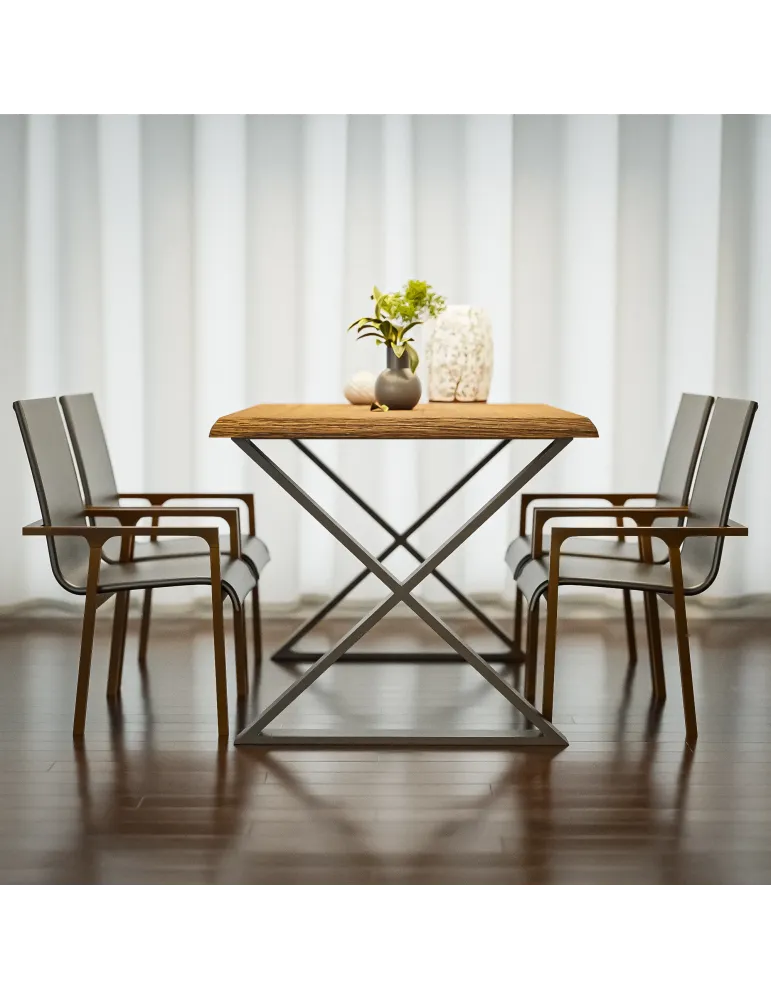Pata de mesa 2405 - 712 x 780 x 80 mm - Acero - Negro mate