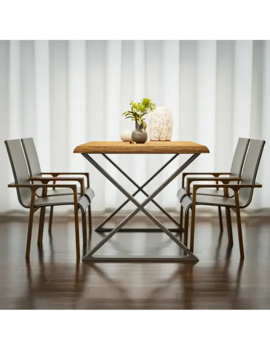 Pata de mesa 2405 - 712 x 780 x 80 mm - Acero - Negro mate
