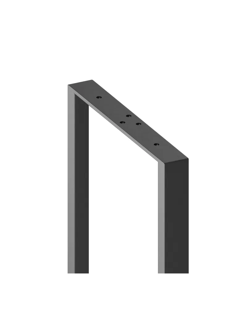 Pata de mesa 2410 - 800 x 300 x 40 mm - Acero - Negro mate