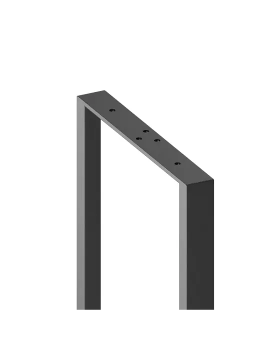 Pata de mesa 2410 - 800 x 300 x 40 mm - Acero - Negro mate