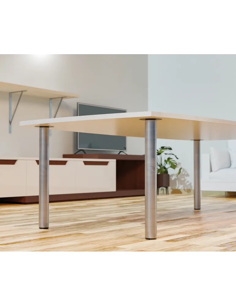 Pata de mesa 16 - Ø60 x 700/1000 mm - Acero - Cromado mate
