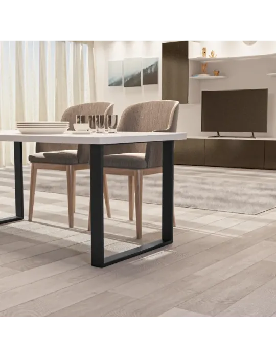 Pata de mesa 2400 - 712 x 780 x 80 mm - Acero - Negro mate