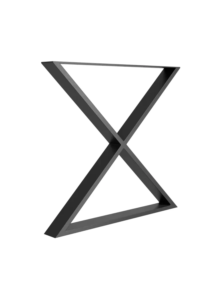 Pata de mesa 2405 - 712 x 780 x 80 mm - Acero - Negro mate