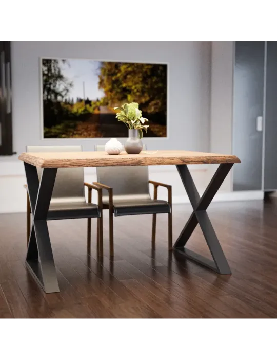 Pata de mesa 2405 - 712 x 780 x 80 mm - Acero - Negro mate