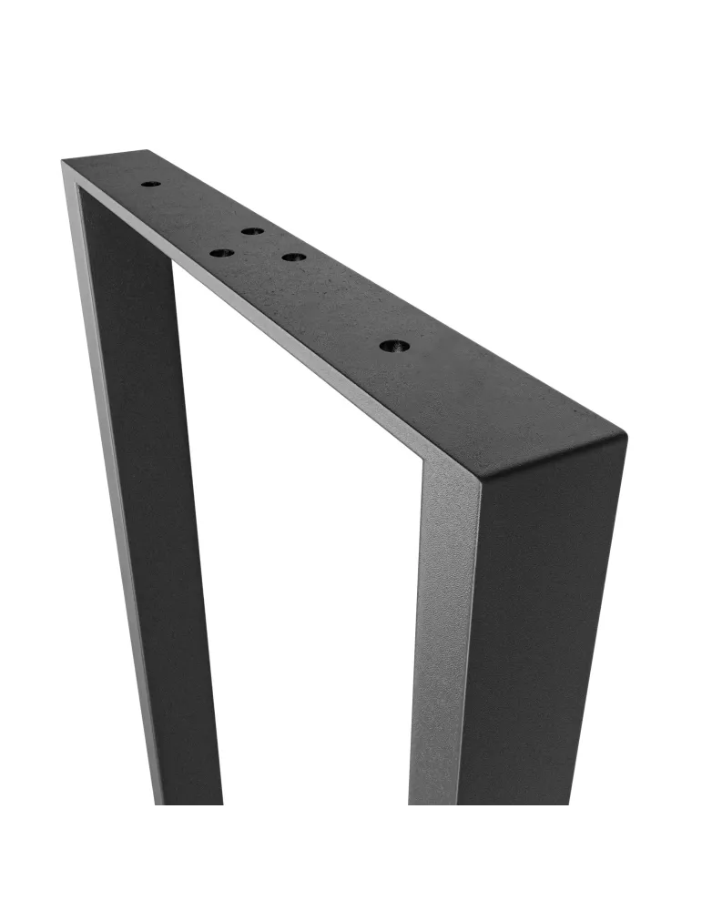 Pata de mesa 2410 - 800 x 300 x 40 mm - Acero - Negro mate