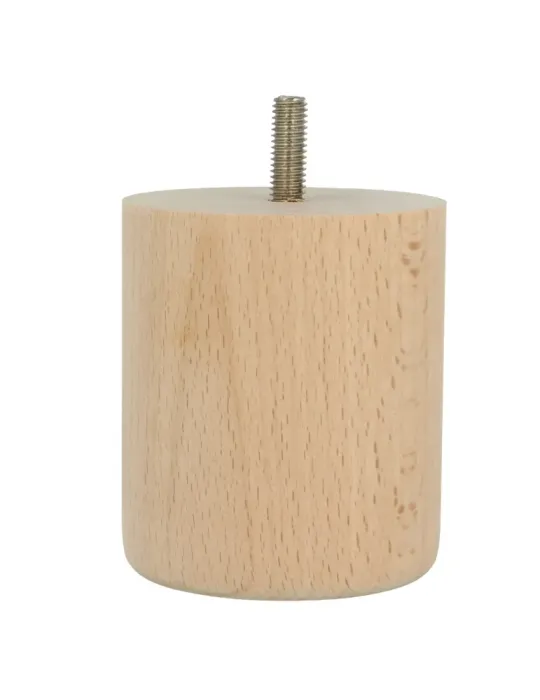 Pata para mueble 31 - Ø68 x 80 mm - Madera - Haya