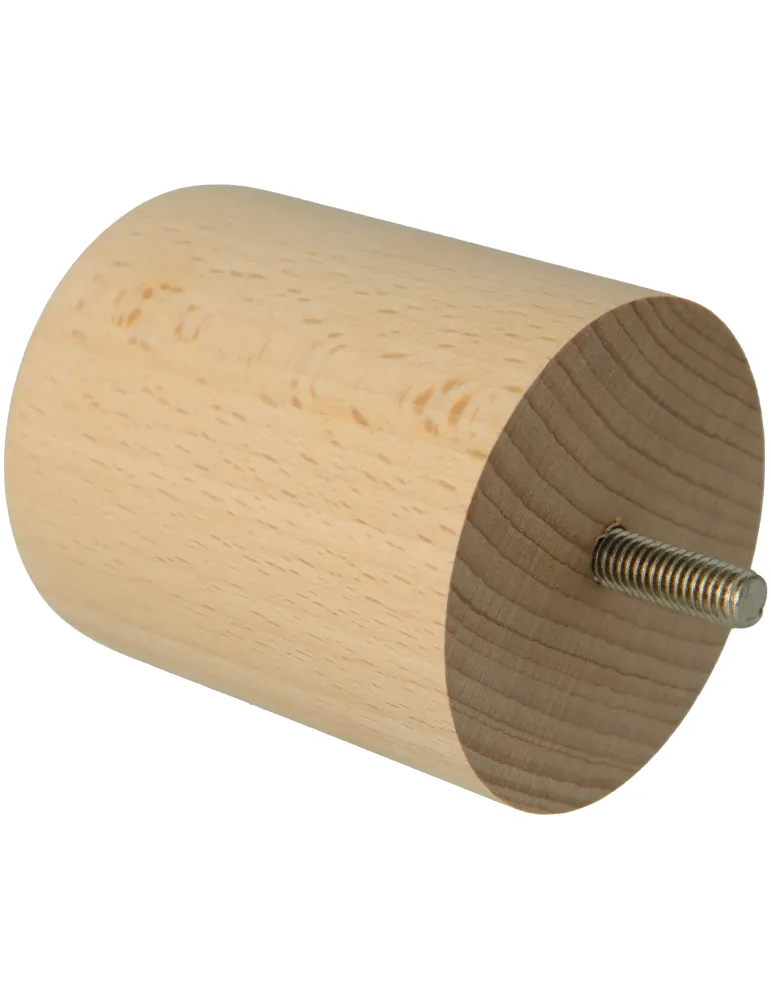 Pata para mueble 31 - Ø68 x 80 mm - Madera - Haya
