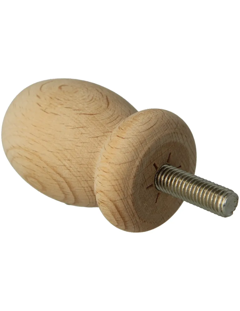 Pata para mueble 33 - Ø36 x 55 mm - Madera - Haya